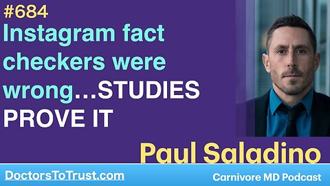 PAUL SALADINO 4 | Instagram fact checkers were wrong…RANDOMIZED CONTROL STUDIES PROVE IT