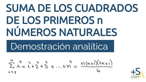 Suma de los cuadrados de los primeros n números naturales: demostración.
