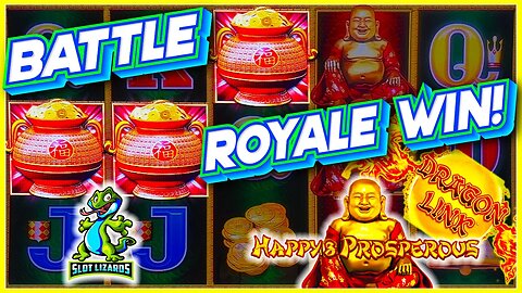 WHAT A BATTLE ROYALE!!! CRAZY COMEBACK WIN! Dragon Link Happy and Prosperous Slot HIGHLIGHT