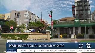 San Diego restaurants struggling to hire