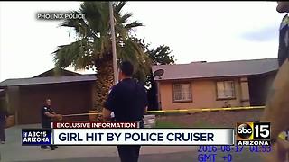 Body camera footage: Little girl struck by Phoenix police cruiser