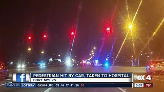 Pedestrian injured on Colonial Boulevard Tuesday night