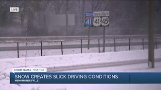 Snow conditions in northern areas of Milwaukee Thursday