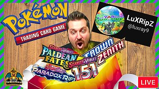 Luxray @luxray9 Sponsored Stream! | 151, CZ, Paldean Fates + More! Pokemon Cards Opening LIVE!