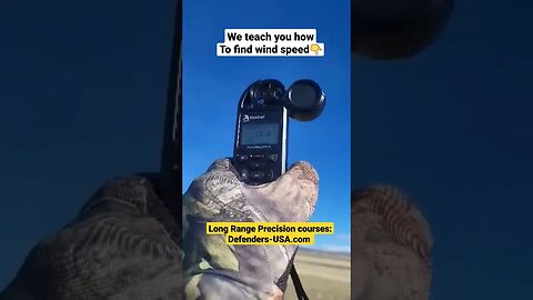Long Range Precision 1&2 courses include learning how to find wind speeds/adjust. Defenders-USA.com