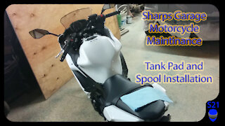 Sharp's Garage - Motorcycle Maintenance - 2017 Ninja 650 Tank Pad and Swing arm Spools