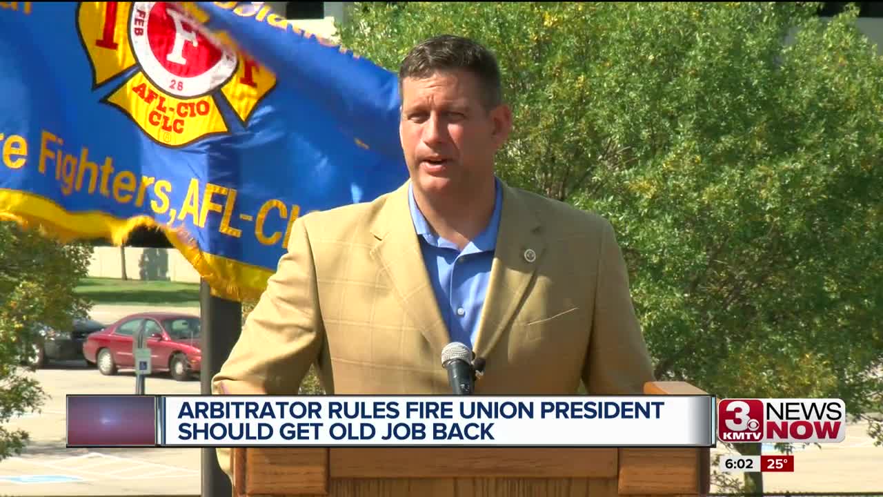 Arbitrator rules fire union president should get old job back