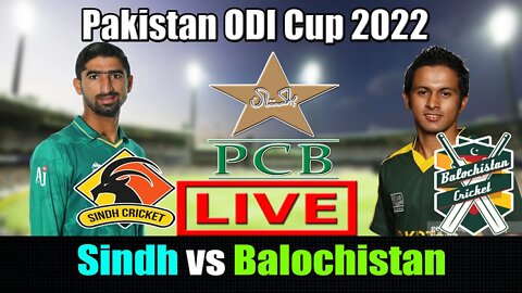 Pakistan ODI Cup 2022 Live , Sindh vs BAL Live , Sindh vs Balochistan odi live , match 4