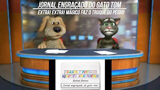 Jornal engraçado do gato tom: Mágico faz o truque do peido! [Frases e Poemas]