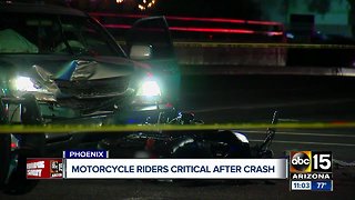 Motorcycle riders seriously hurt after crash near 43rd and Peoria avenues