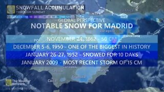 Madrid, Spain hit with largest snowfall in decades from Storm Filomena