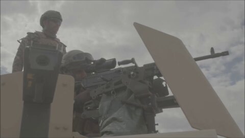 U.S. Marines and Jordanian QRF Conduct Machine Gun Range