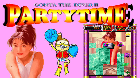 Party Time Gonta the Diver II (Arcade) - No Commentary - Longplay