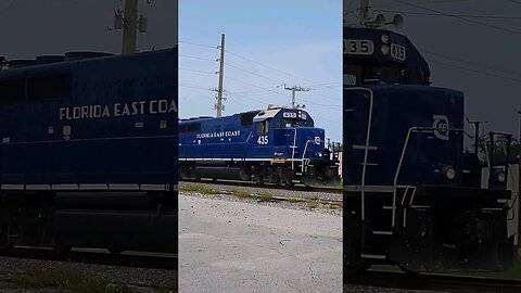 Florida East Coast Railway FEC-105 at MP 112 South Daytona August 20 2023 #railfanrob #fec105