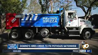 Domino's hires crews to fix potholes