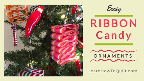 Easy Ribbon Candy Ornaments