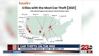 New data shows Bakersfield is #1 for car thefts