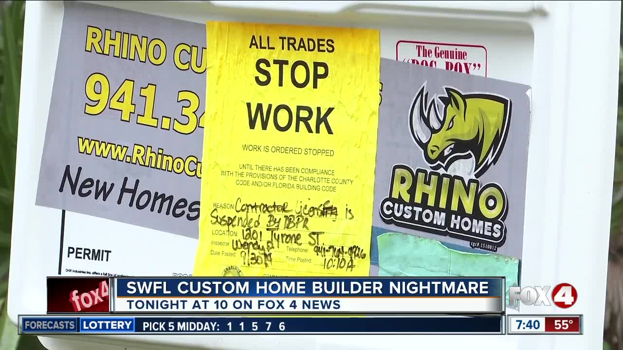 Preview: Custom homebuilder nightmare in Southwest Florida