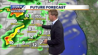 Warm and muggy Monday, chance of thunderstorms