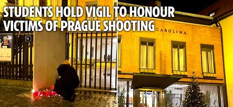 Students hold vigil to honour victims of Prague shooting