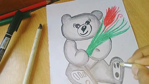 Biro Drawing: Teddy Bear by OzMouseArt on DeviantArt