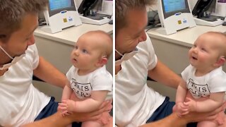 Baby Girl Hears For The First Time And Can't Stop Smiling About It