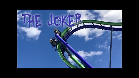 The Joker Roller Coaster at Six Flags Great America Amusement Park