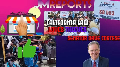 California Senator Dave Cortese drops bill 553 that BANS stopping CRIME