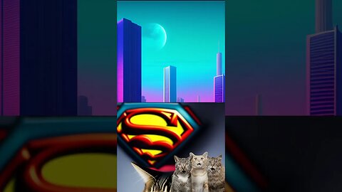a cat as superman #superheroes #fypシ #catlover #funnyvideo