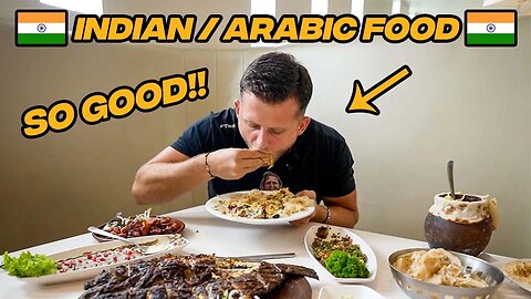 Foreigner Eating Famous Indian / Arabic Food in Kerala India 🇮🇳 | Gazania Mezban Restaurant