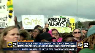 Vigil and Peace Rally after deadly Maryland School Shooting