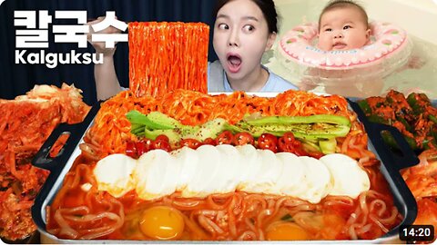 2024 Spicy Yeol Kalguksu korean noodles & Soft Tofu Recipe Real Parenting mukbang Ssoyoung