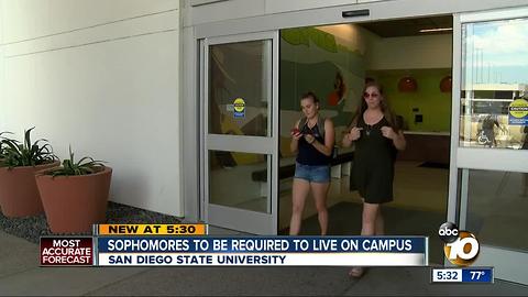 SDSU sophomores to be required to live on campus