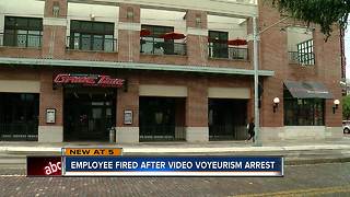 Employee fired after video voyeruism arrest