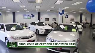 Pros and cons of certified pre-owned cars