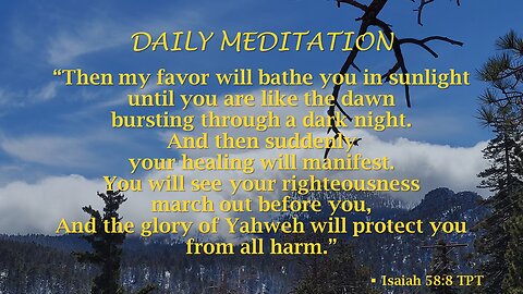 Guided Meditation -- Isaiah 58 verse 8