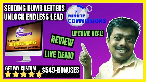 ⚡7 Minute Commissions Review +🔔Custom Bonuses | Generic Letters Makes $10 Every 7 Mins In 2022💸?