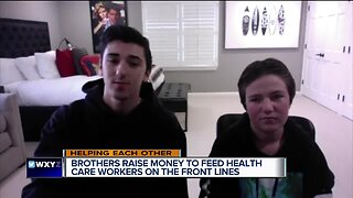 Brothers raise money to feed health care workers on the front lines.