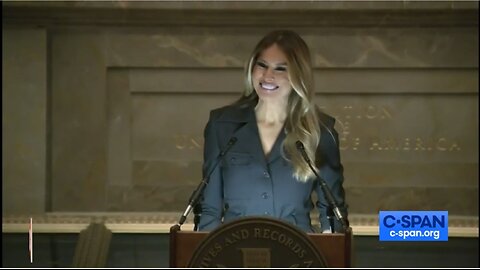 Melania Trump Speaks at Naturalization Ceremony for New American Citizens...