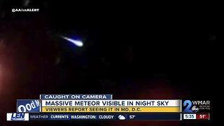 Massive meteor brightens the night sky in parts of Maryland