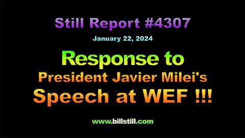Response to President Javier Milei's Speech at WEF, 4307