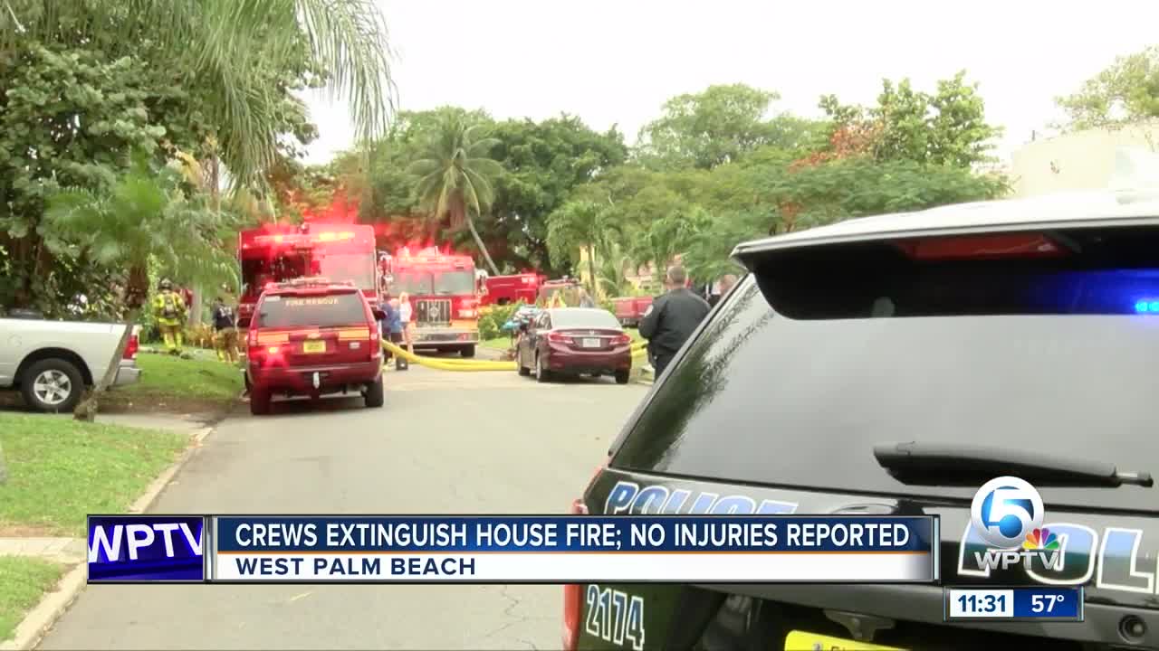 West Palm Beach crews extinguish house fire, pets escape