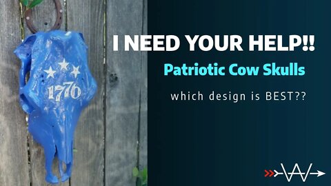 Patriotic cow skull art | Hand carved and painted