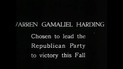 President Harding & Calvin Coolidge (1920 Original Black & White Film)