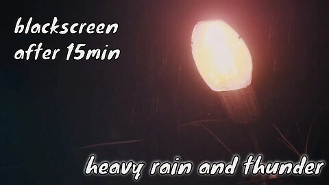 Rain sounds for a restful sleep ✨💤 after 15 minutes Blackscreen Heavy rain and thunder