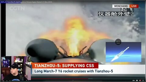 Tianzhou 5 cargo launch to Chinese Space Station [4K SpaceWeek clip]