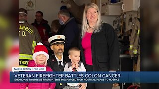 Ann Arbor Fire Department gives emotional send-off to firefighter battling terminal cancer