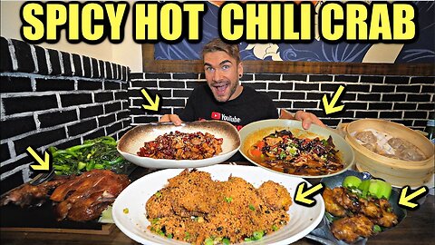 “YOU CAN’T FINISH THAT” BURNING HOT CHILI CRAB CHALLENGE! Massive Spicy Seafood Challenge