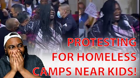 WOKE Protesters LOSE THEIR MINDS Over LA City Council BANNING Homeless Encampments Near Schools!