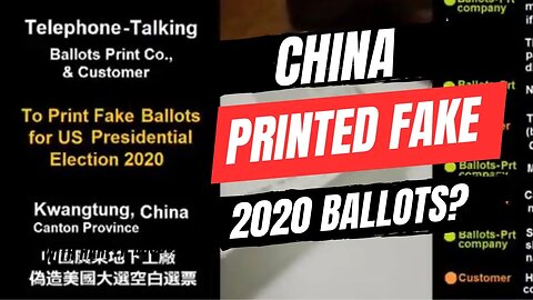 EXCLUSIVE: Unseen Footage of China's 2020 Election Ballot Production | SHOCKING Revelations!